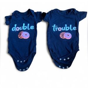 Black Double Trouble Kids One Piece Set